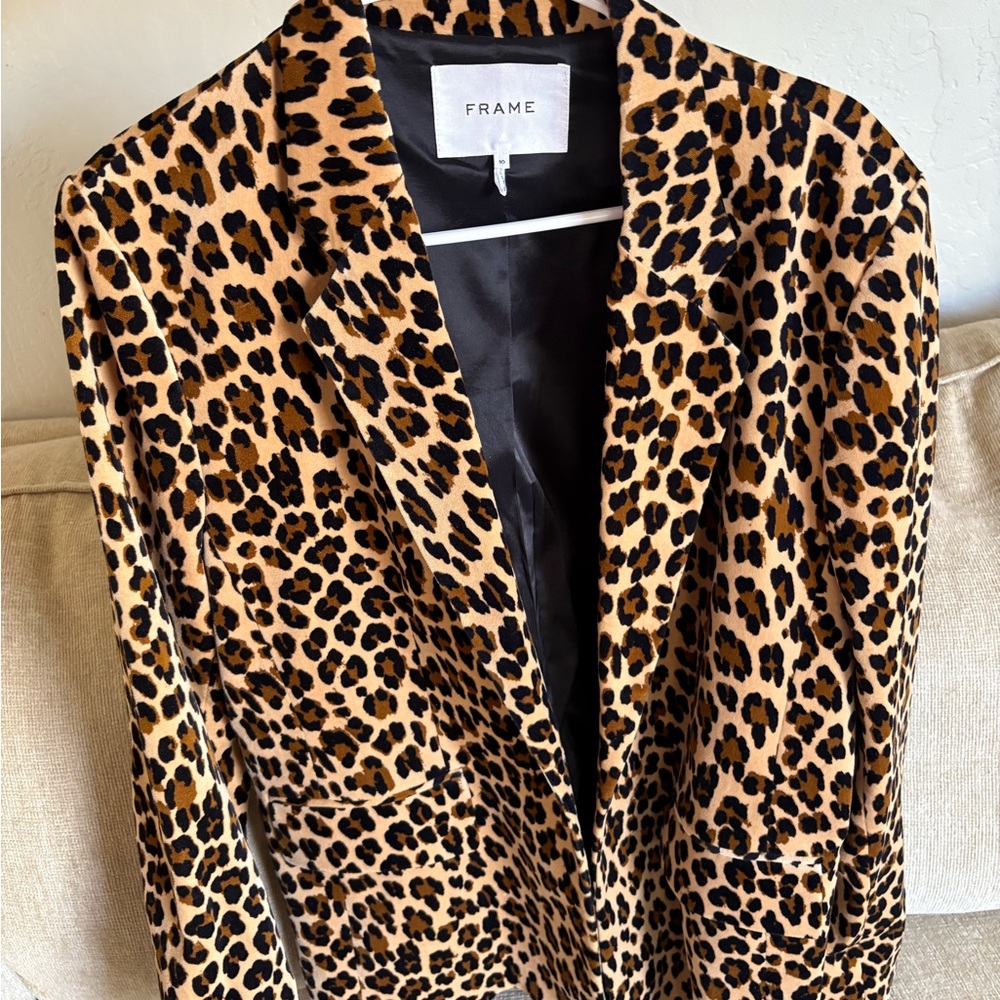 Frame Denim Leopard Print Women's Jacket